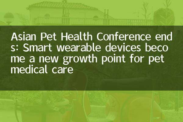 Asian Pet Health Conference ends: Smart wearable devices become a new growth point for pet medical care