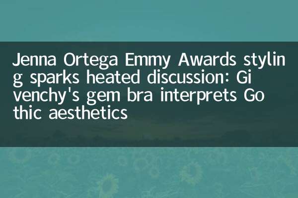Дженна Ортега Эмми Награды Стилирование Sparks Островавшая дискуссия: Givenchy's Gem Bra интерпретирует готическую эстетику