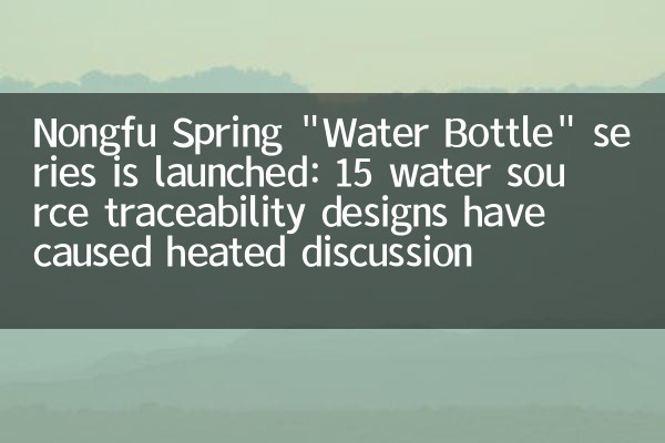 Запущена серия серии Nongfu Spring 