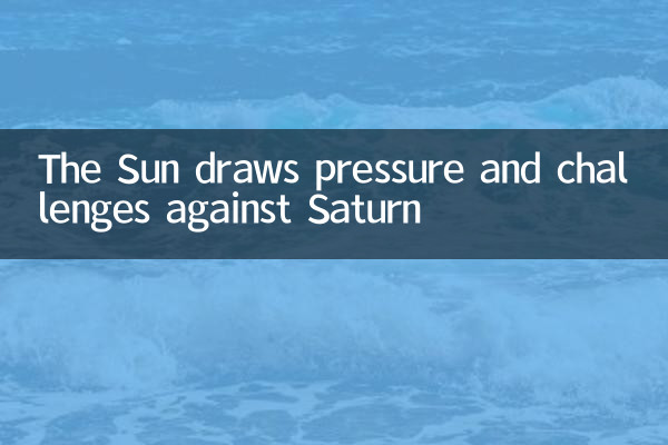 Die Sonne nimmt Druck und Herausforderungen gegen den Saturn aus