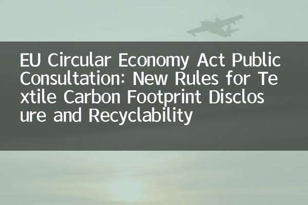 EU Circular Economy Act Public Consultation: New Rules for Textile Carbon Footprint Disclosure and Recyclability