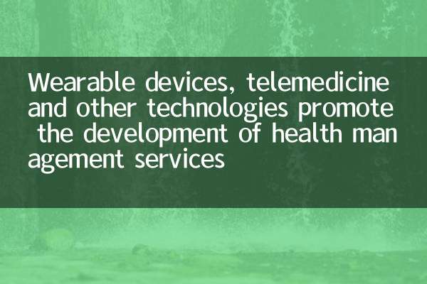 Wearable devices, telemedicine and other technologies promote the development of health management services