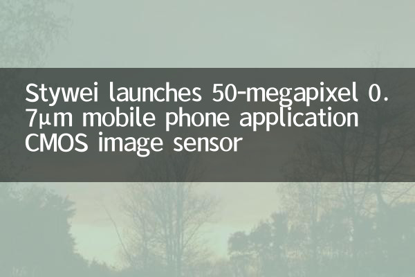 Stywei startet 50-Megapixel 0.7 & mgr; m Mobilfunkanwendung CMOS Image Sensor