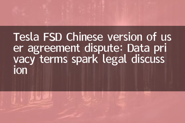 Tesla FSD Chinesische Version des Benutzungsvereinbarungsstreits: Datenschutzbedingungen Funken rechtliche Diskussion