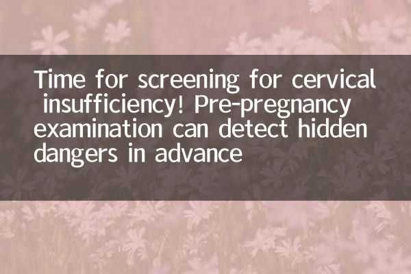 Time for screening for cervical insufficiency! Pre-pregnancy examination can detect hidden dangers in advance