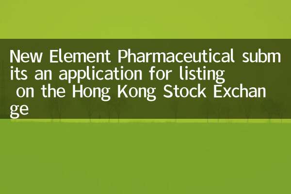 新元素药业递交港交所上市申请