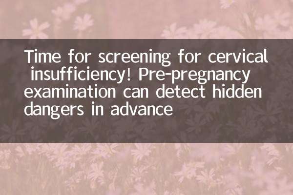 Time for screening for cervical insufficiency! Pre-pregnancy examination can detect hidden dangers in advance
