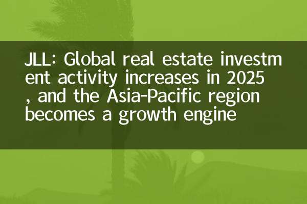 JLL: Global real estate investment activity increases in 2025, and the Asia-Pacific region becomes a growth engine