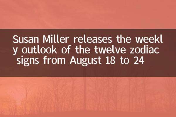 Susan Miller releases the weekly outlook of the twelve zodiac signs from August 18 to 24