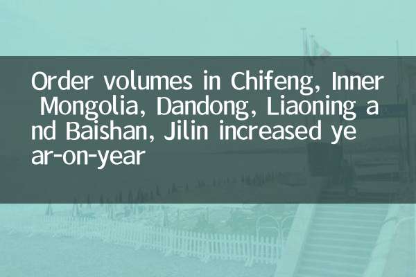 Order volumes in Chifeng, Inner Mongolia, Dandong, Liaoning and Baishan, Jilin increased year-on-year