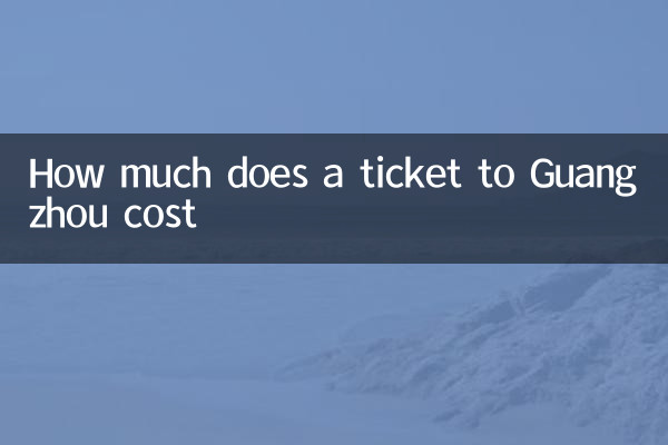 How much does a ticket to Guangzhou cost