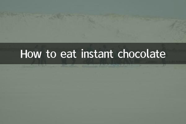 Comment manger du chocolat instantané