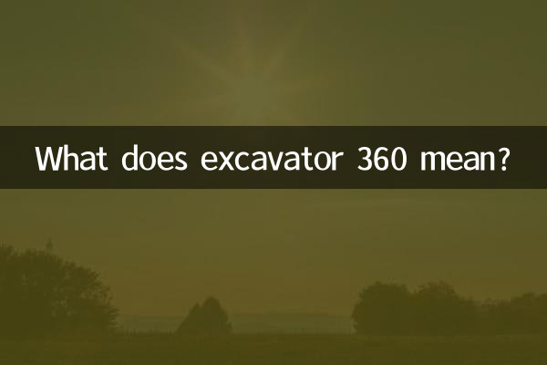 ¿Qué significa excavadora 360?