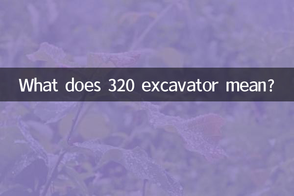 Cosa significa escavatore 320?