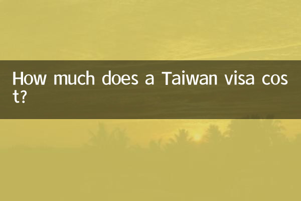 대만 비자 비용은 얼마입니까?