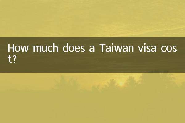 대만 비자 비용은 얼마입니까?