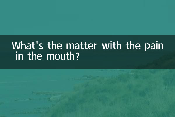 What's the matter with the pain in the mouth?