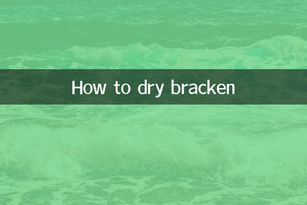 كيفية تجفيف السرخس