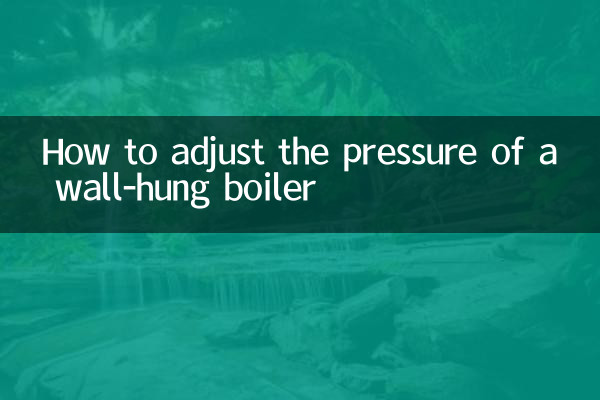 How to adjust the pressure of a wall-hung boiler