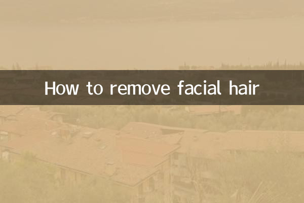 How to remove facial hair