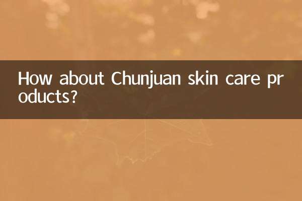 How about Chunjuan skin care products?