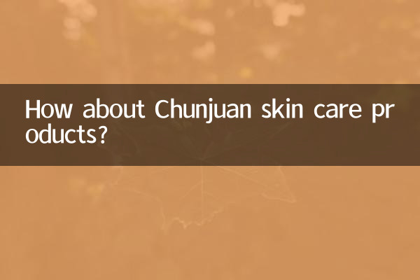 How about Chunjuan skin care products?