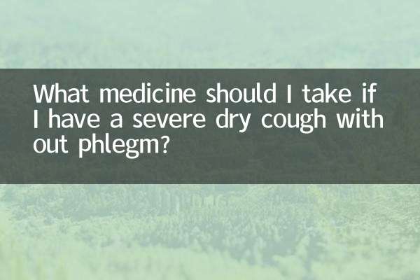 What medicine should I take if I have a severe dry cough without phlegm?