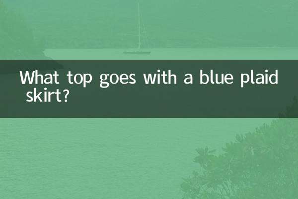 What top goes with a blue plaid skirt?