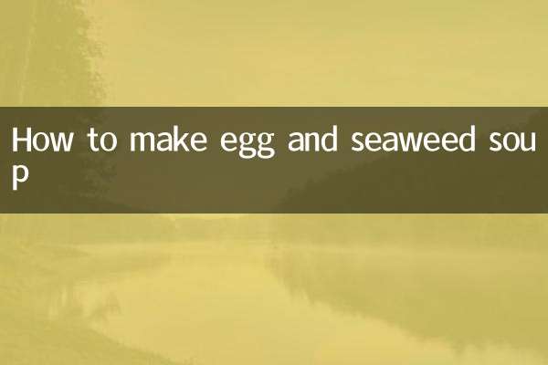 Cómo hacer sopa de huevo y algas