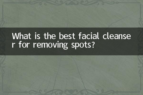 잡티 제거에 가장 좋은 페이셜 클렌저는 무엇입니까?