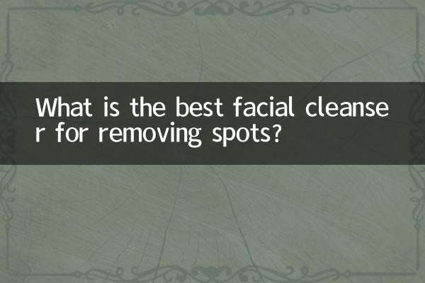 잡티 제거에 가장 좋은 페이셜 클렌저는 무엇입니까?