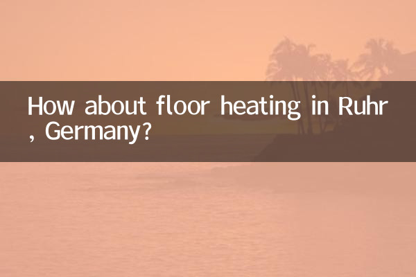 Che ne dici del riscaldamento a pavimento nella Ruhr, in Germania?