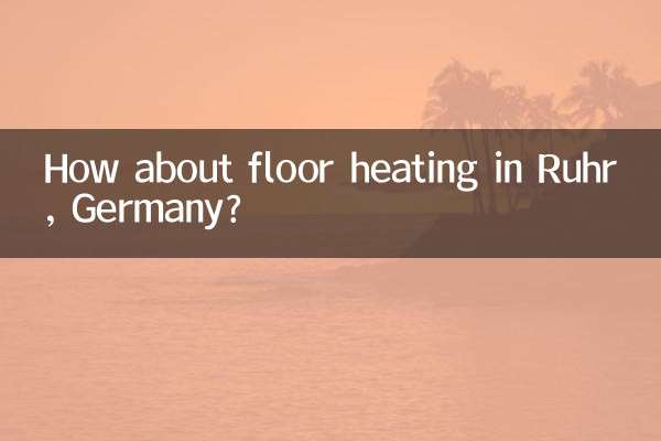 Che ne dici del riscaldamento a pavimento nella Ruhr, in Germania?