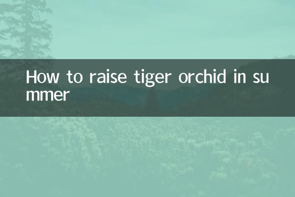 গ্রীষ্মে কীভাবে বাঘের অর্কিড বাড়াবেন