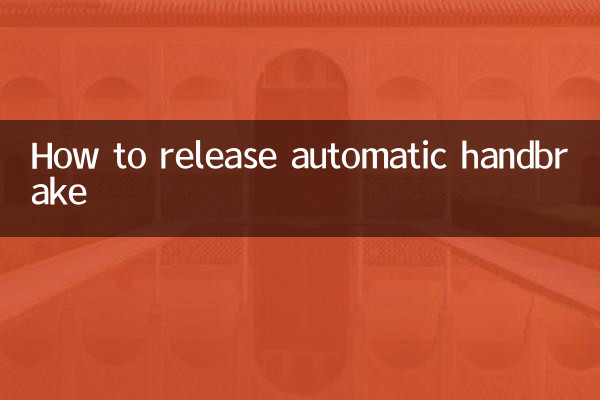Comment desserrer le frein à main automatique