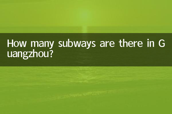 Quantos metrôs existem em Guangzhou?