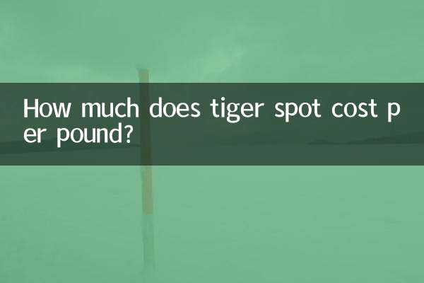 Combien coûte la tache de tigre par livre ?