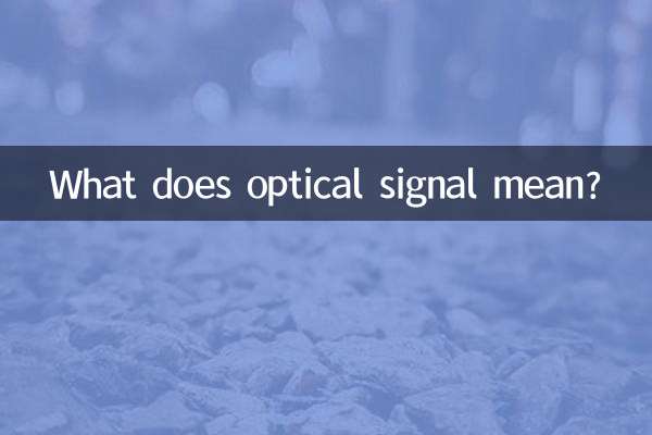 Cosa significa segnale ottico?