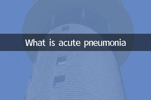 तीव्र निमोनिया क्या है