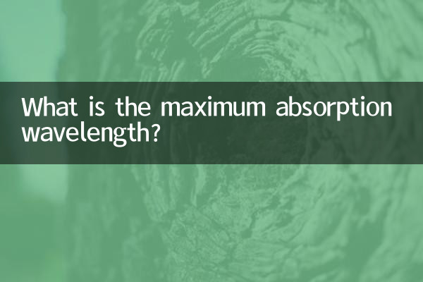 সর্বোচ্চ শোষণ তরঙ্গদৈর্ঘ্য কত?