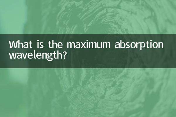 সর্বোচ্চ শোষণ তরঙ্গদৈর্ঘ্য কত?