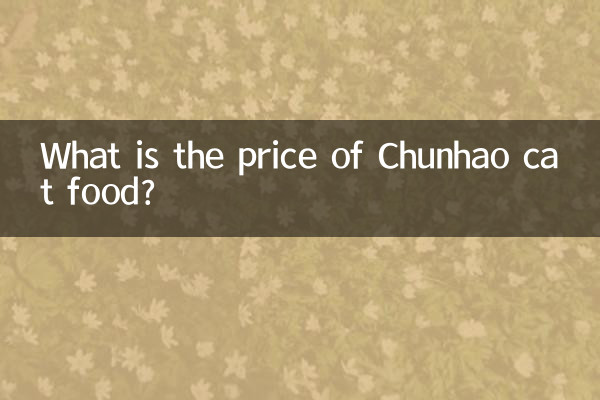 ¿Cuál es el precio de la comida para gatos Chunhao?