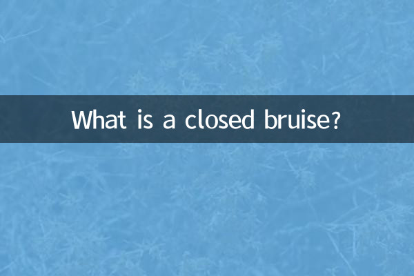 ¿Qué es un hematoma cerrado?