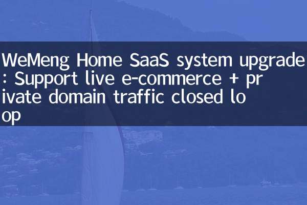 Wemeng Home SaaS System Upgrade: دعم التجارة الإلكترونية المباشرة + حلقة المرور الخاصة بالمجال الخاص