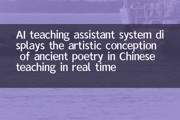 KI -Lehrassistentes System zeigt die künstlerische Konzeption der alten Poesie in der chinesischen Lehre in Echtzeit