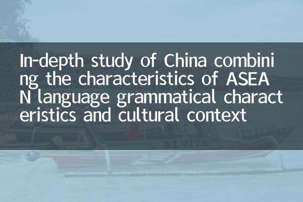 Étude approfondie de la Chine combinant les caractéristiques des caractéristiques grammaticales de la langue Asean et du contexte culturel