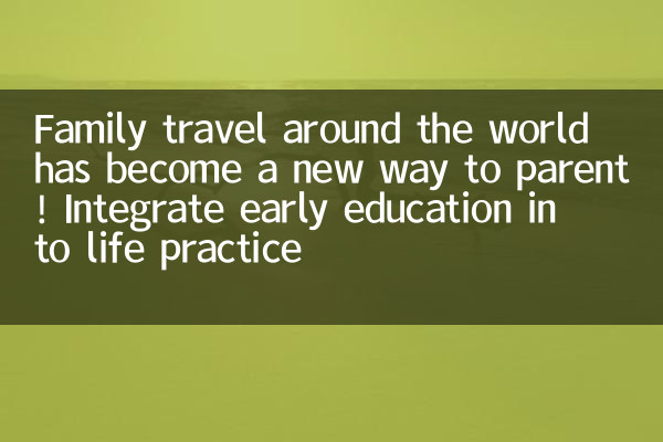 Les voyages familiaux à travers le monde sont devenus une nouvelle façon de parent! Intégrer l'éducation précoce dans la pratique de la vie
