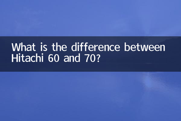 Quelle est la différence entre Hitachi 60 et 70 ?