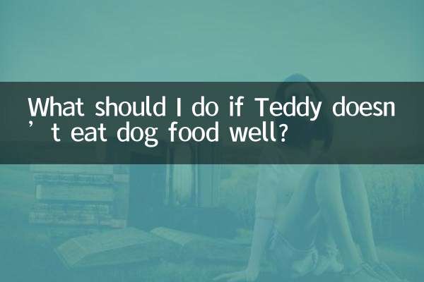 Que dois-je faire si Teddy ne mange pas bien la nourriture pour chien ?
