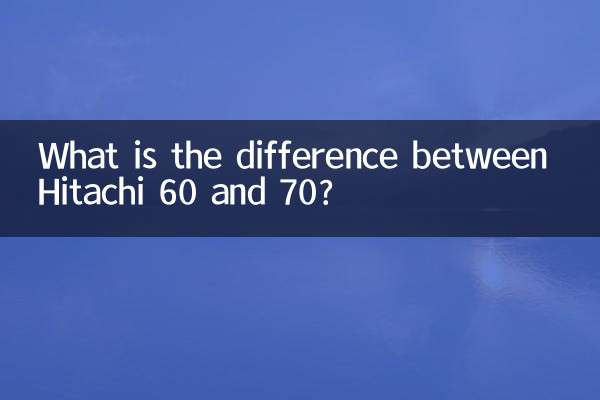 Quelle est la différence entre Hitachi 60 et 70 ?